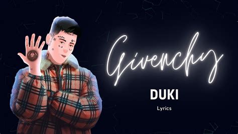 givenchy letra|duki songs.